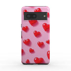Pink Hearts Google Pixel Dual Layer Phone Case