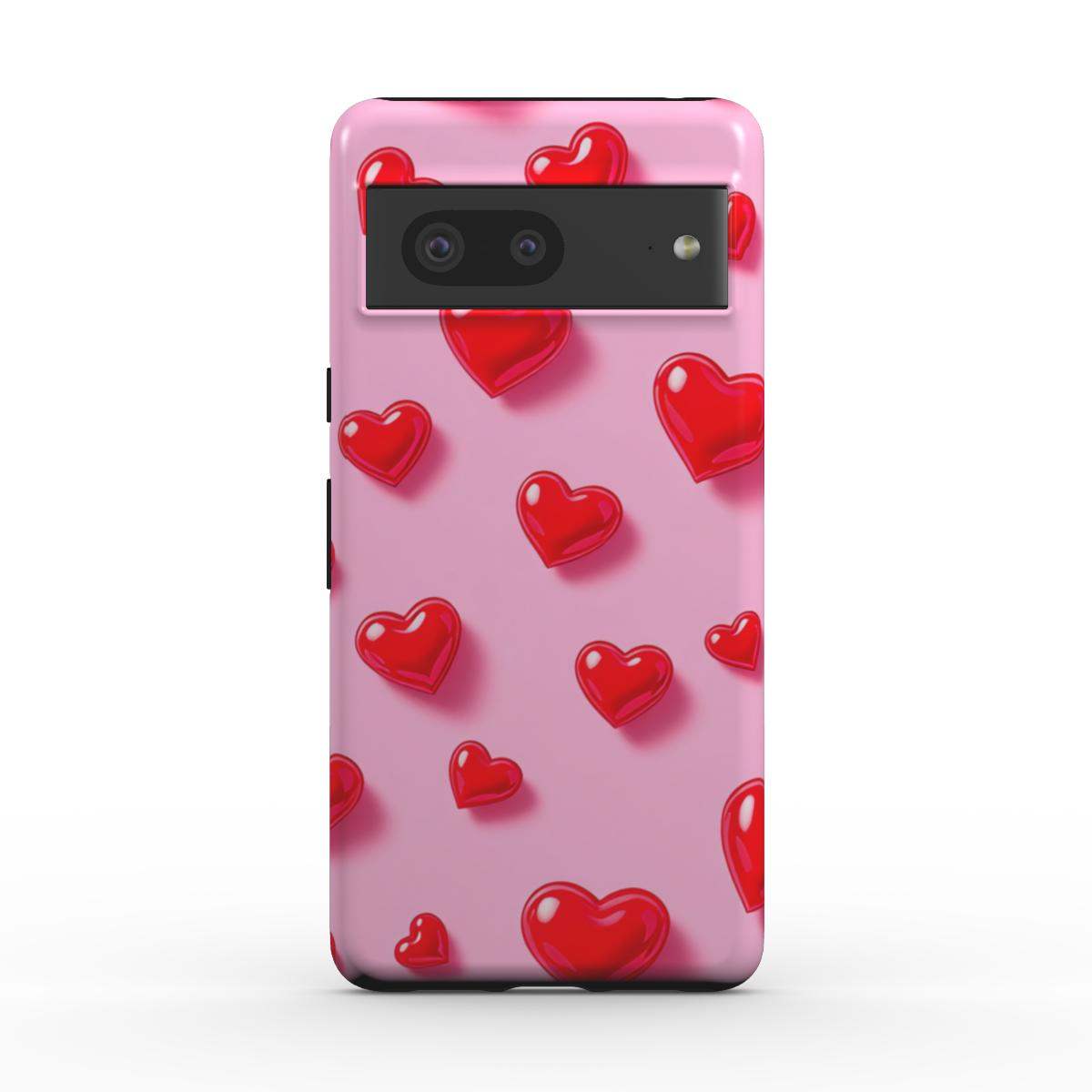 Pink Hearts Google Pixel Dual Layer Phone Case