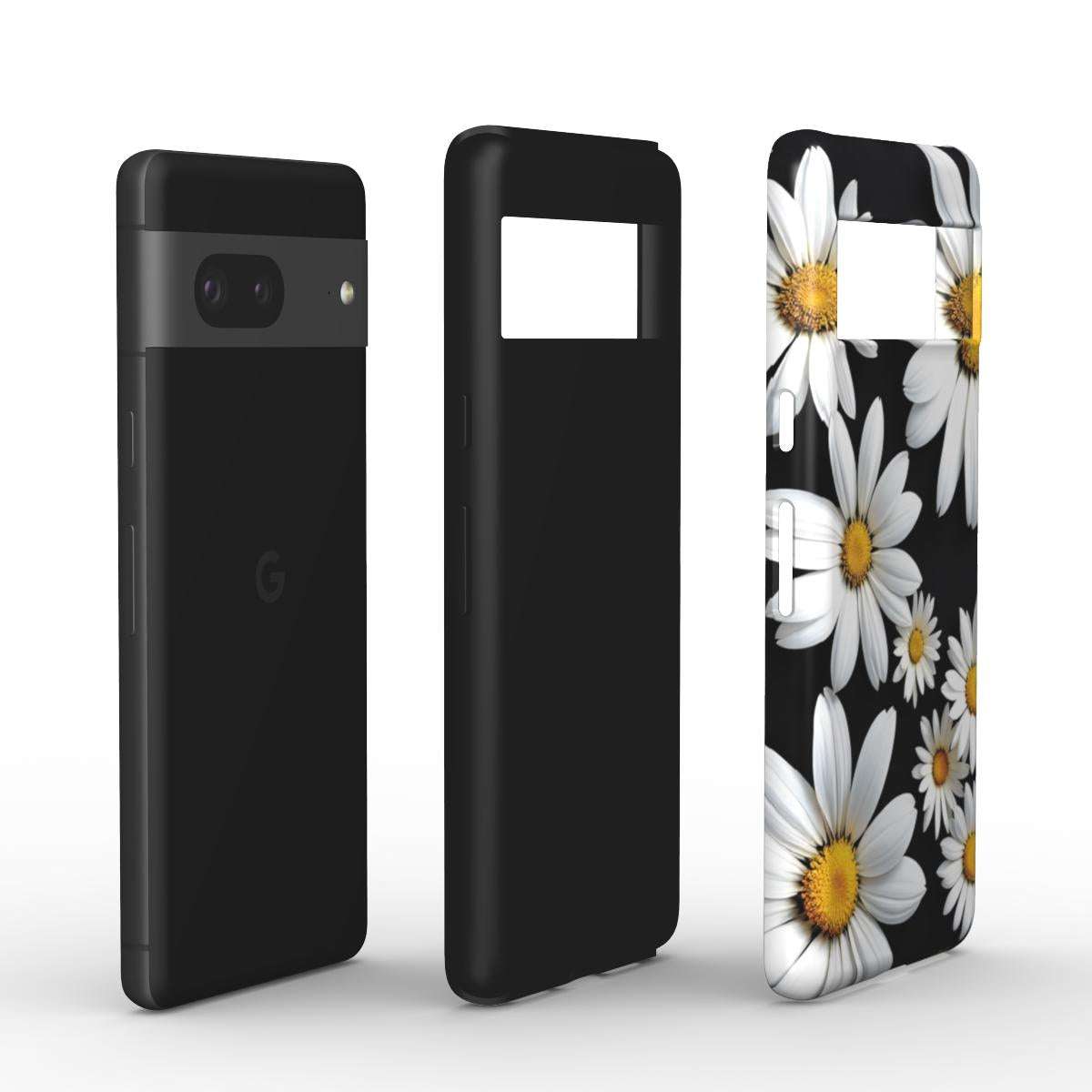 Black Daises Google Pixel Dual Layer Phone Case