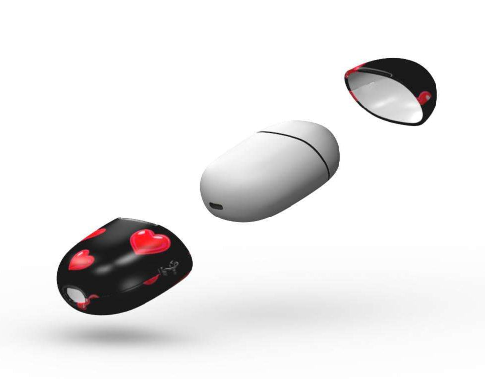 Black Hearts Google Pixel Buds Pro/Pro2 Protective Case