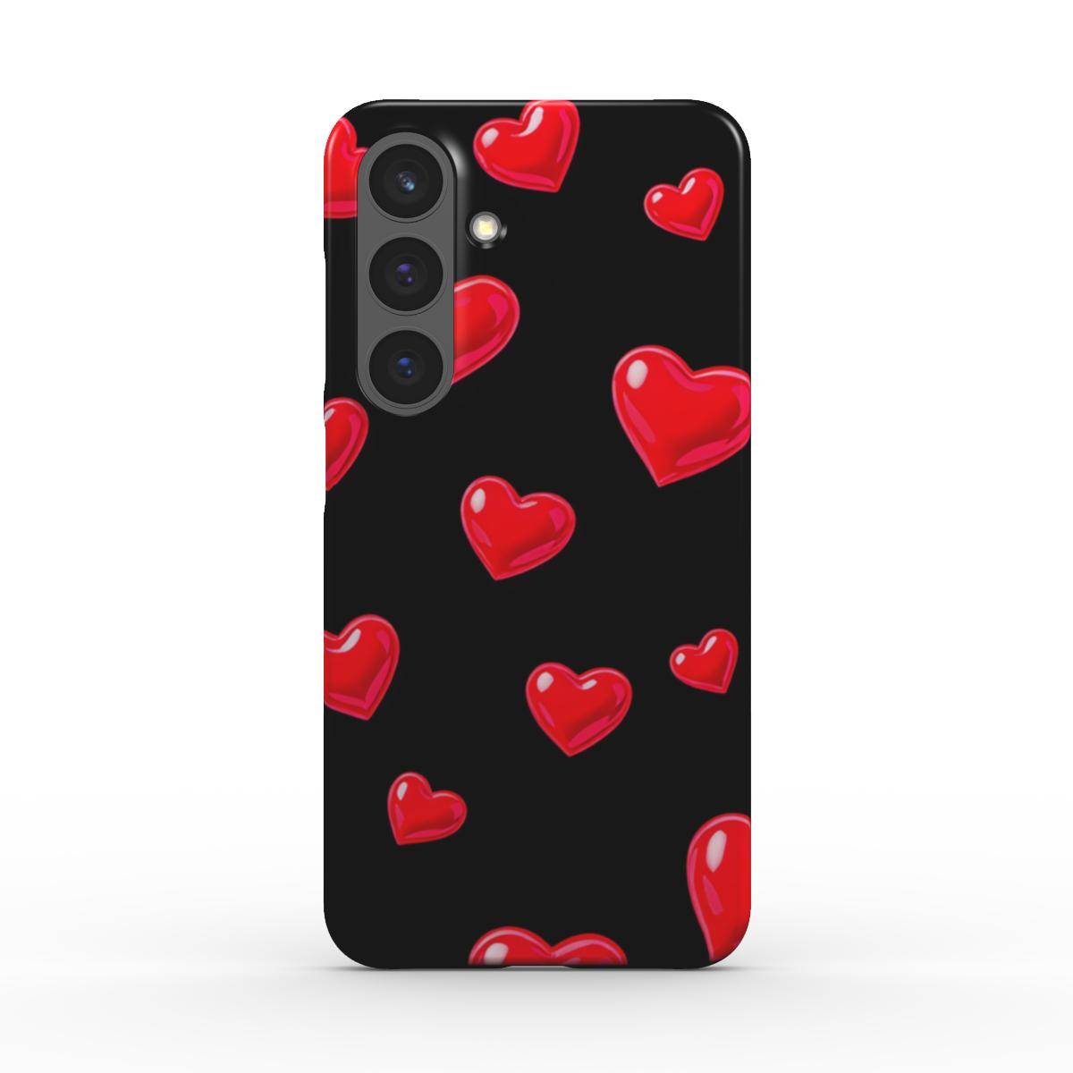Black Hearts Samsung Slim Phone Case
