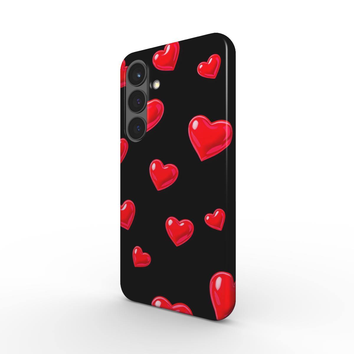 Black Hearts Samsung Slim Phone Case
