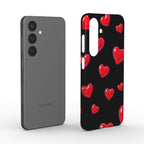 Black Hearts Samsung Slim Phone Case