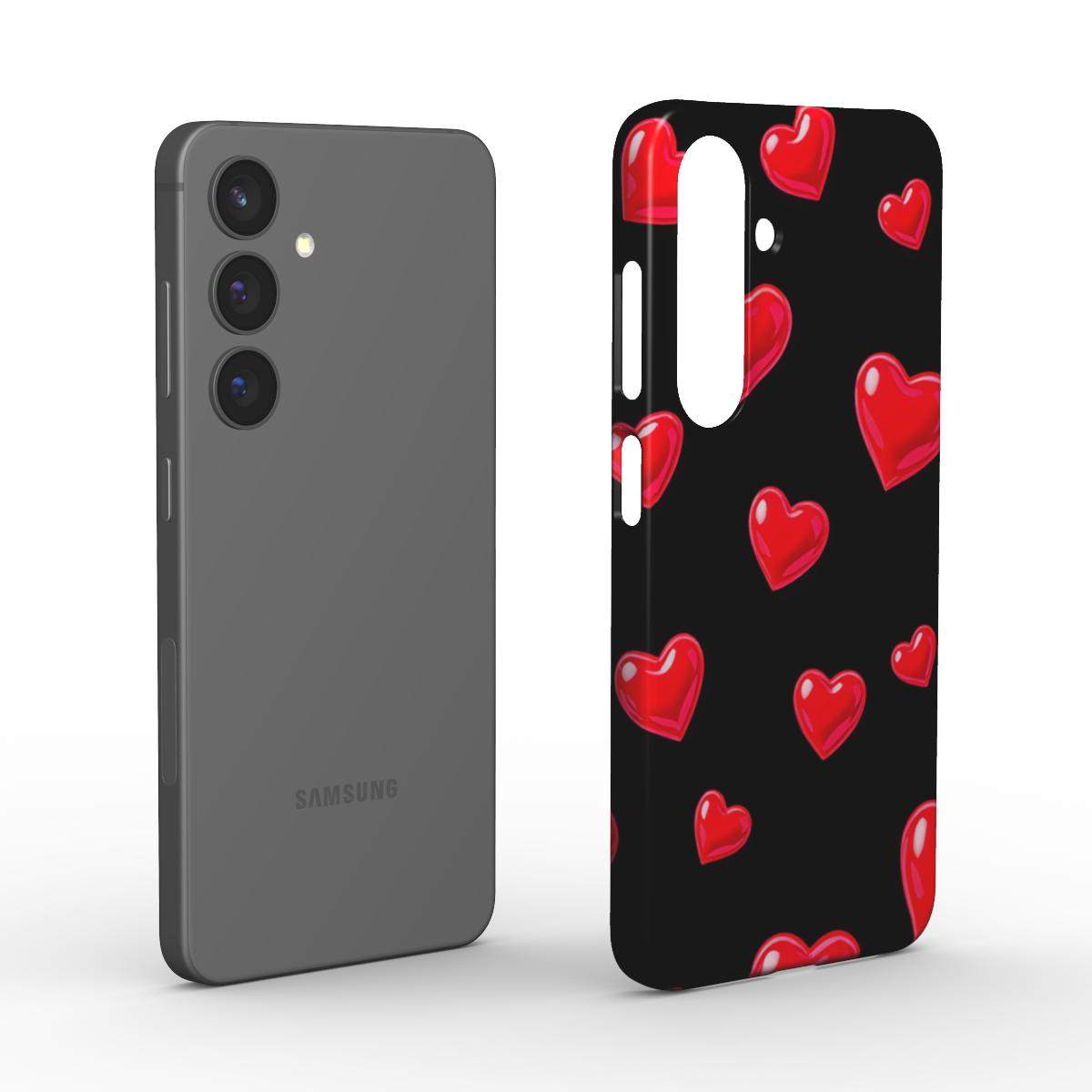 Black Hearts Samsung Slim Phone Case