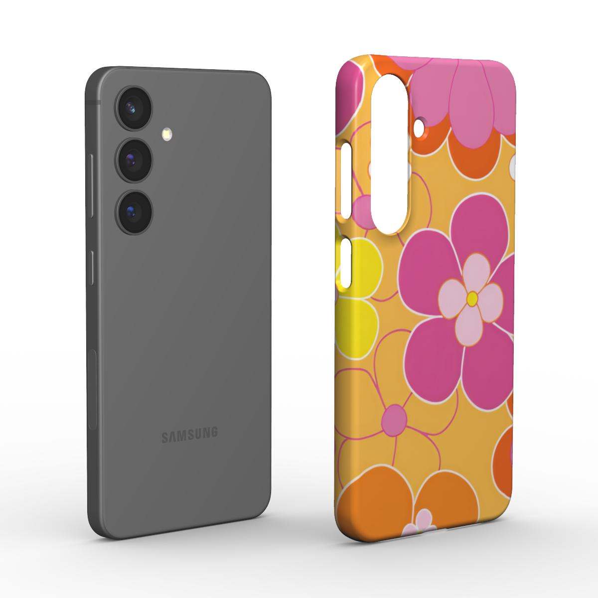 Retro Floral Samsung Slim Phone Case