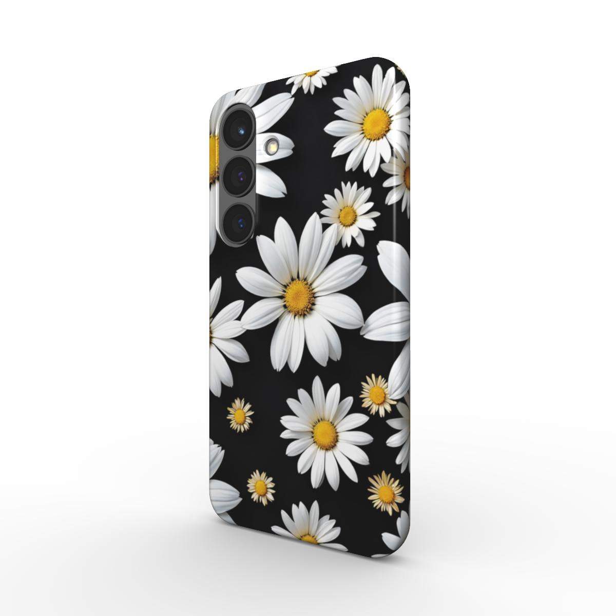 Black Daises Samsung Slim Phone Case