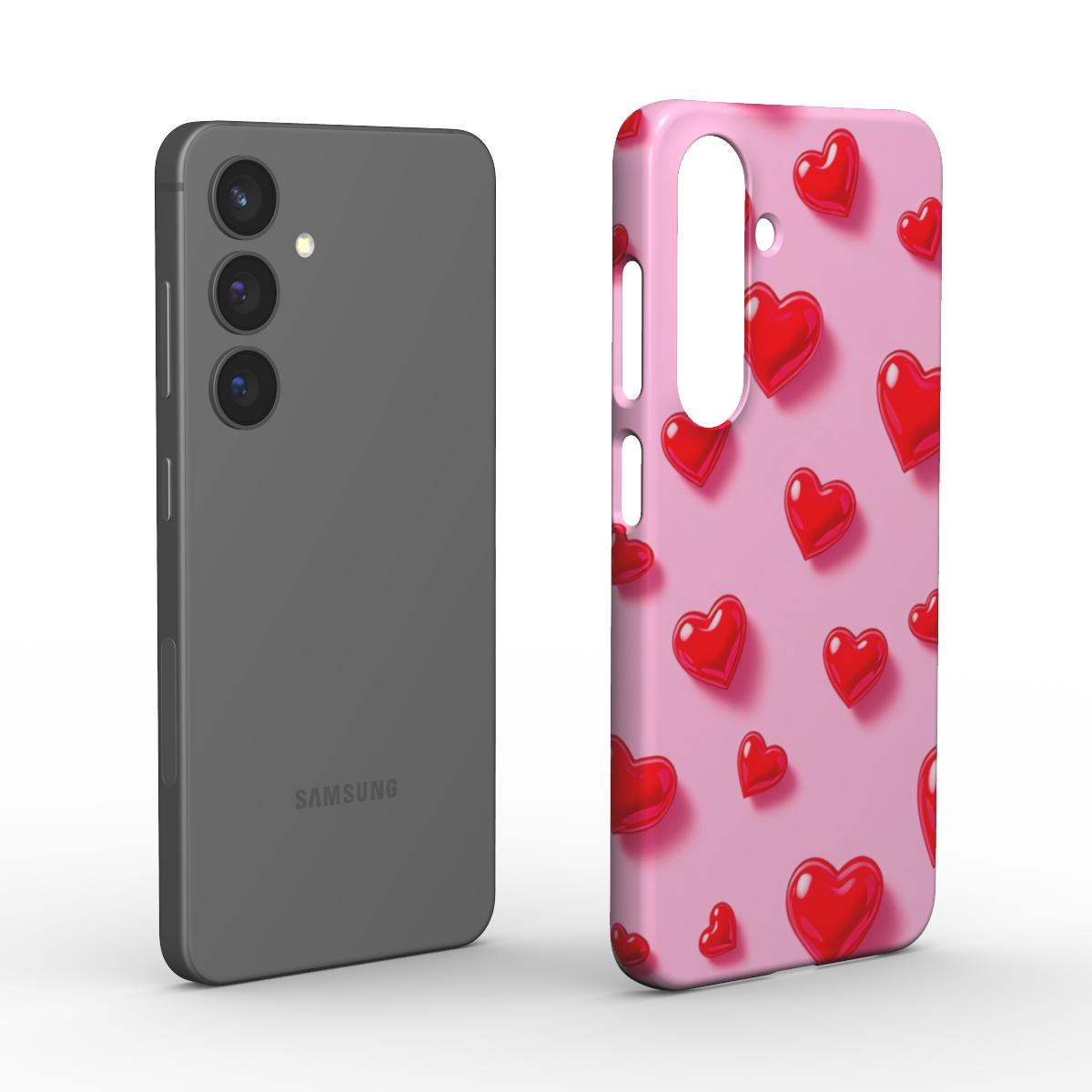 Pink Hearts Samsung Slim Phone Case