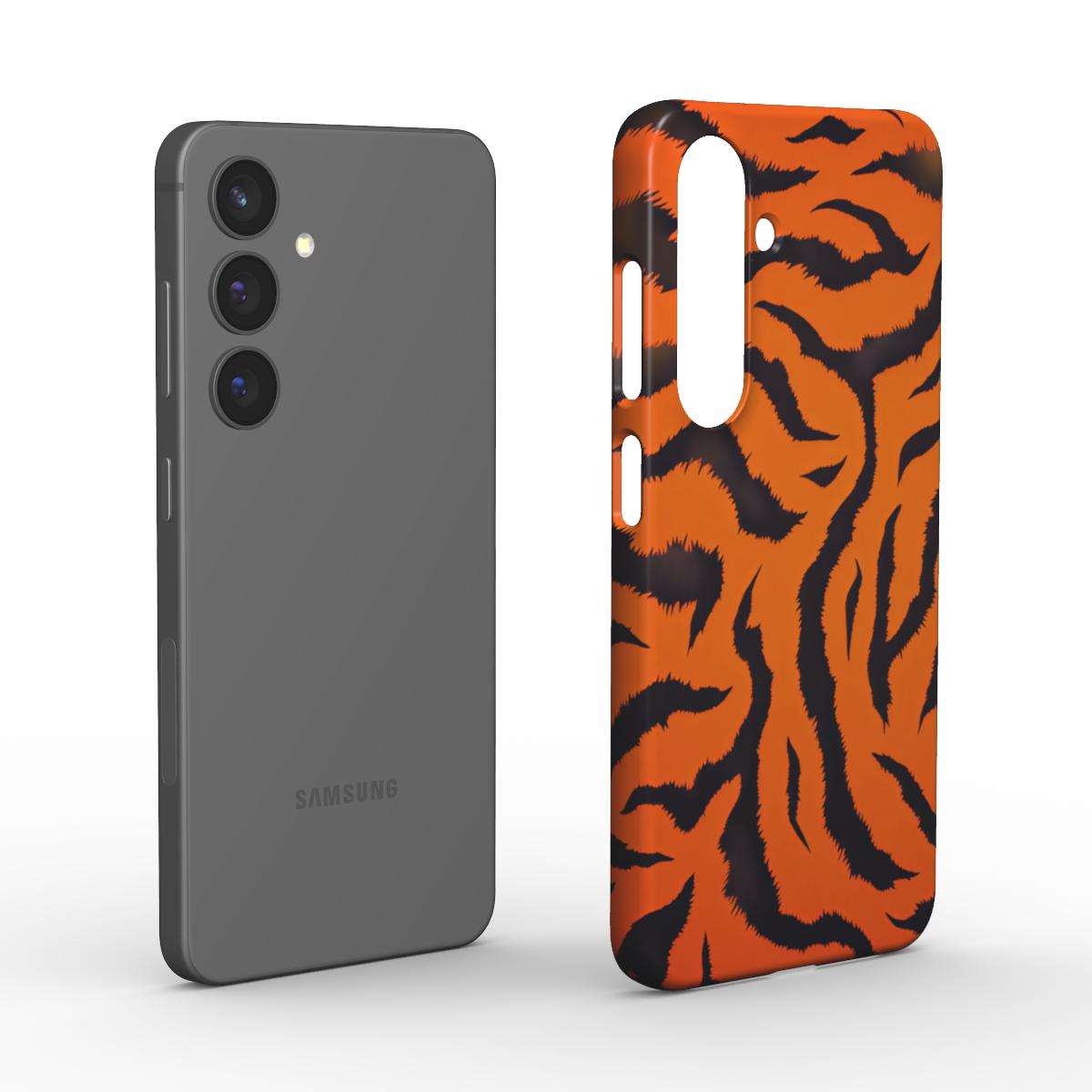 Orange Tiger Print Samsung Slim Phone Case