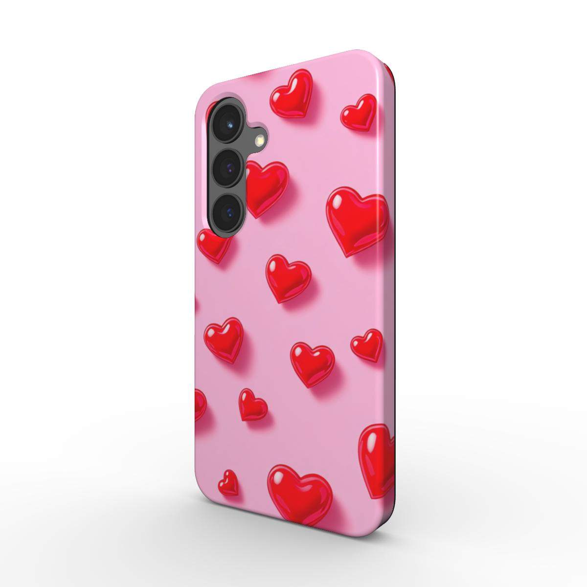 Pink Hearts Samsung Dual Layer Phone Case