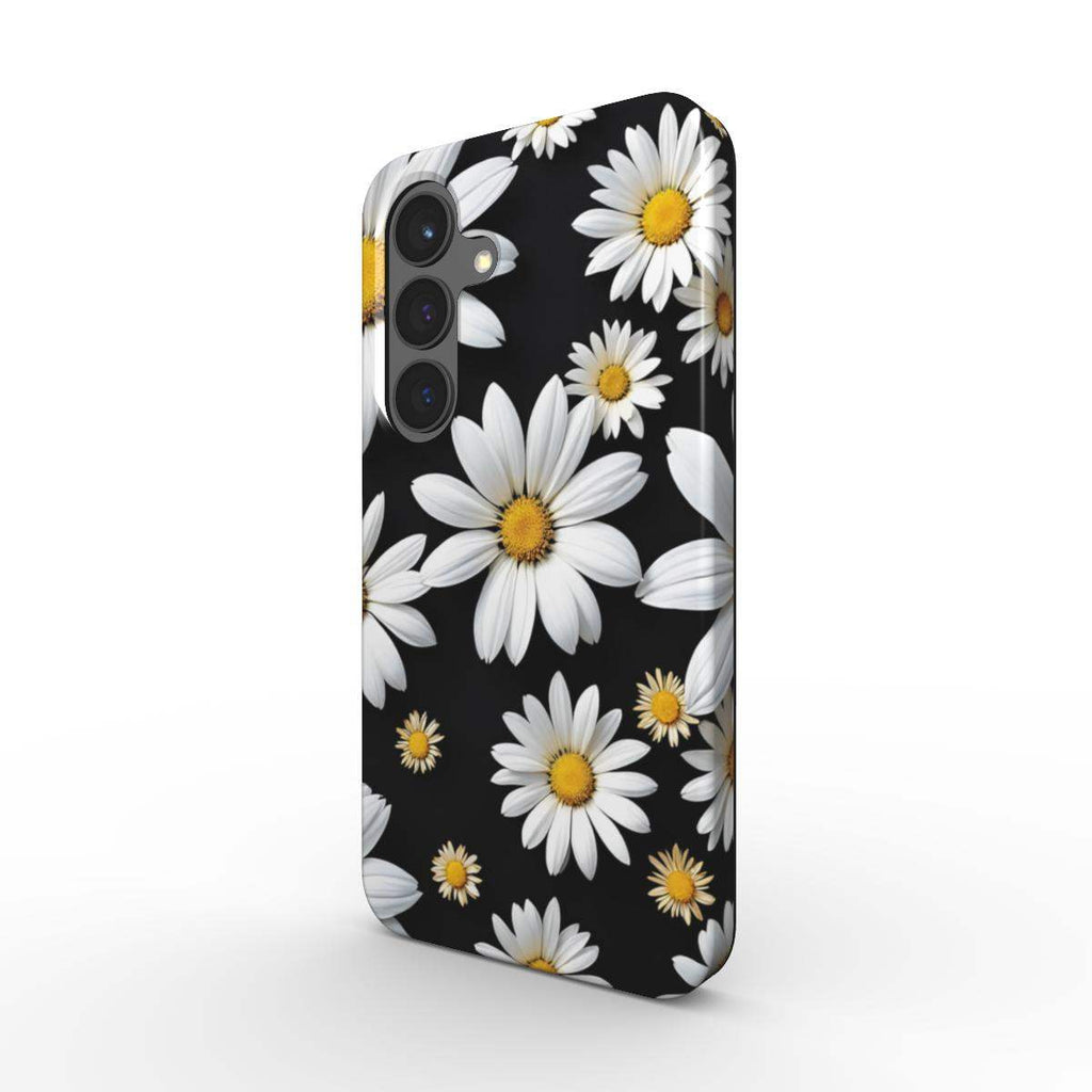 Black Daises Samsung Dual Layer Phone Case
