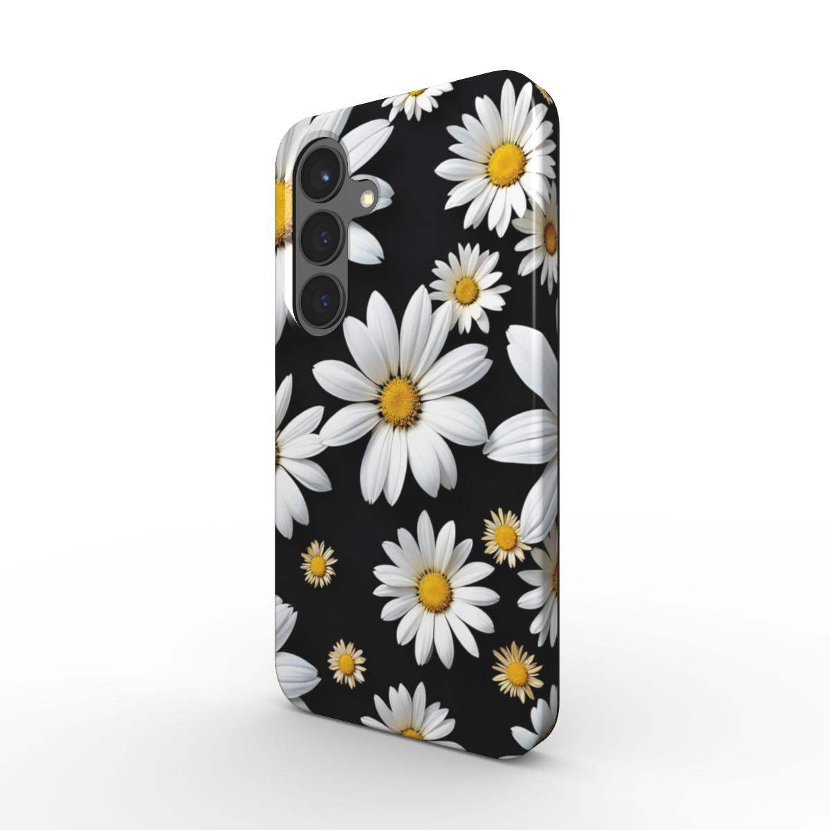 Black Daises Samsung Dual Layer Phone Case