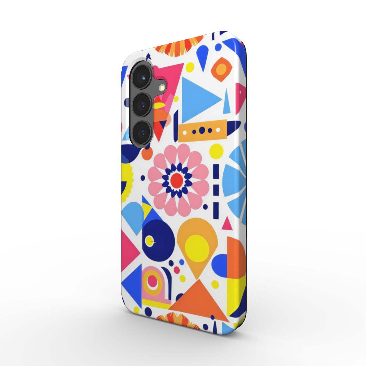 Bright Geo Print Samsung Dual Layer Phone Case
