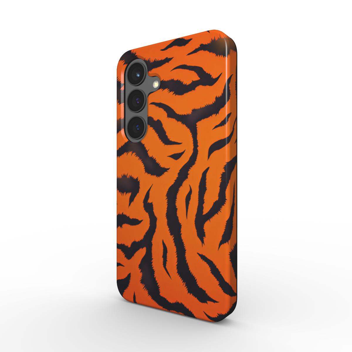 Orange Tiger Print Samsung Dual Layer Phone Case