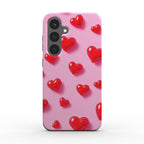 Pink Hearts Samsung Dual Layer Phone Case