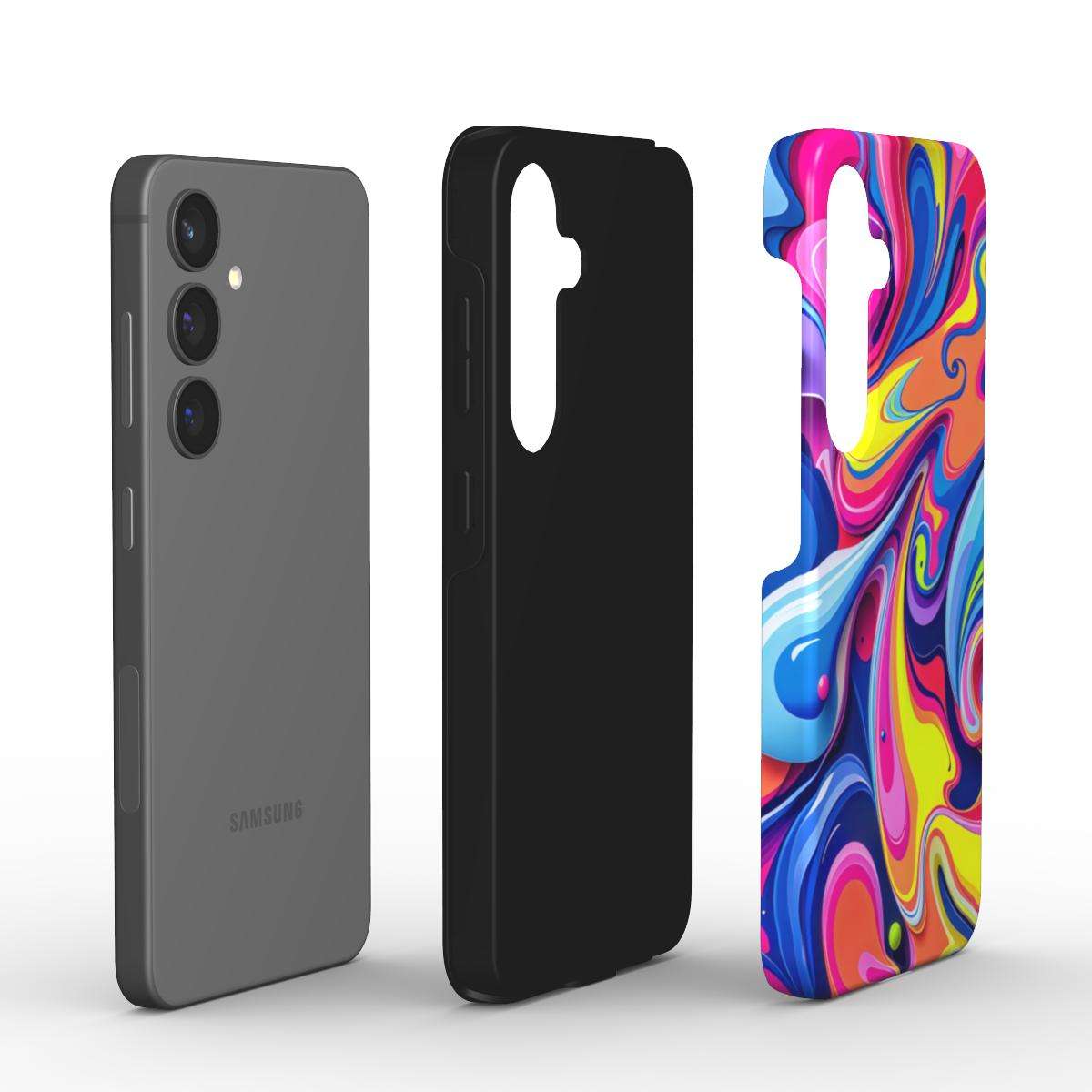 Vibrant Colour Splash Samsung Dual Layer Phone Case