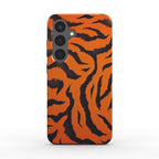 Orange Tiger Print Samsung Dual Layer Phone Case