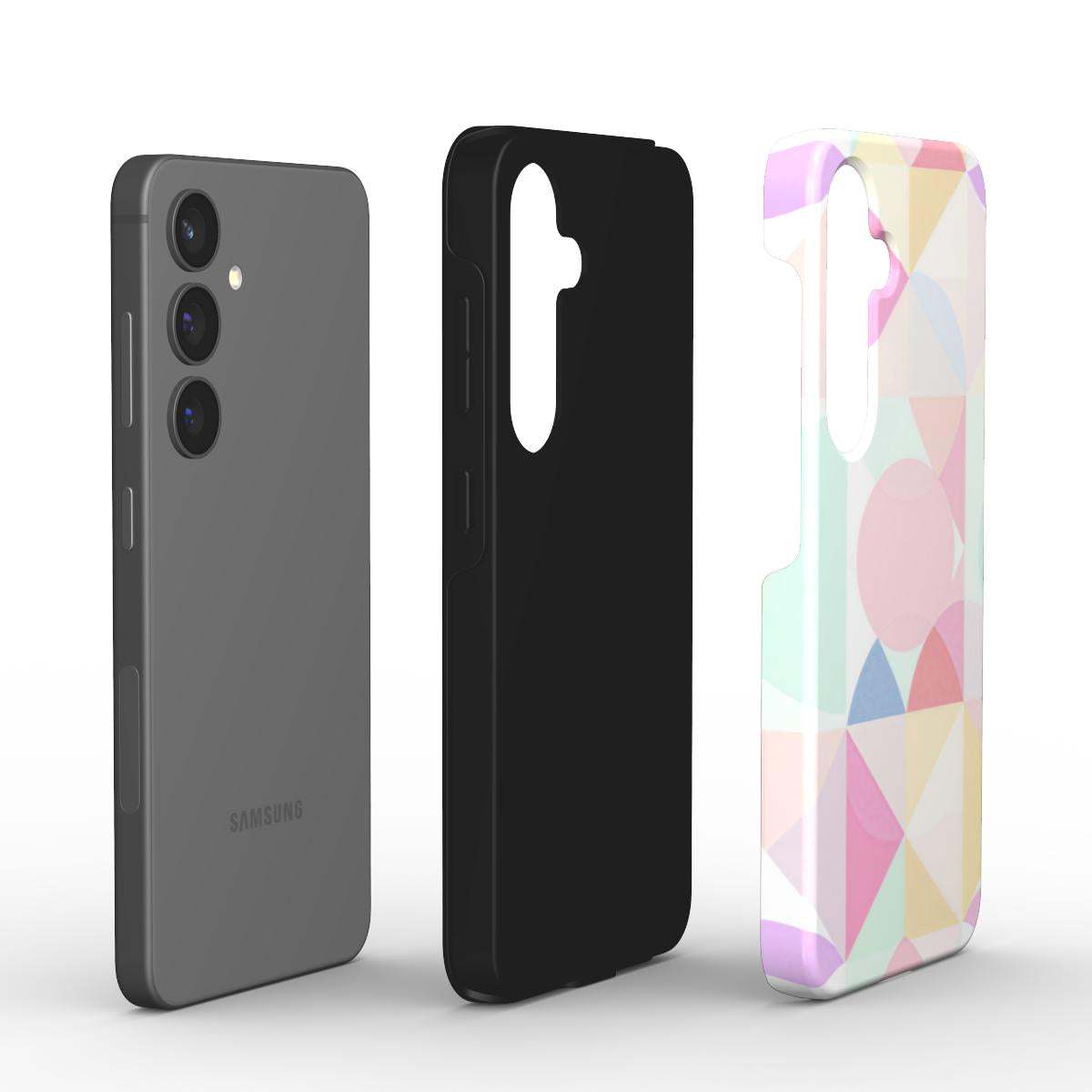 Pastel Geo Print Samsung Dual Layer Phone Case