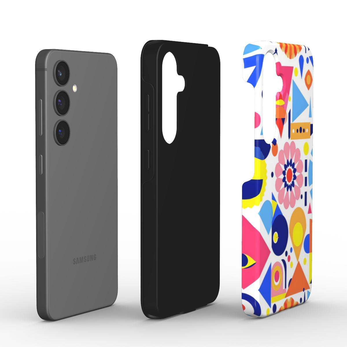 Bright Geo Print Samsung Dual Layer Phone Case