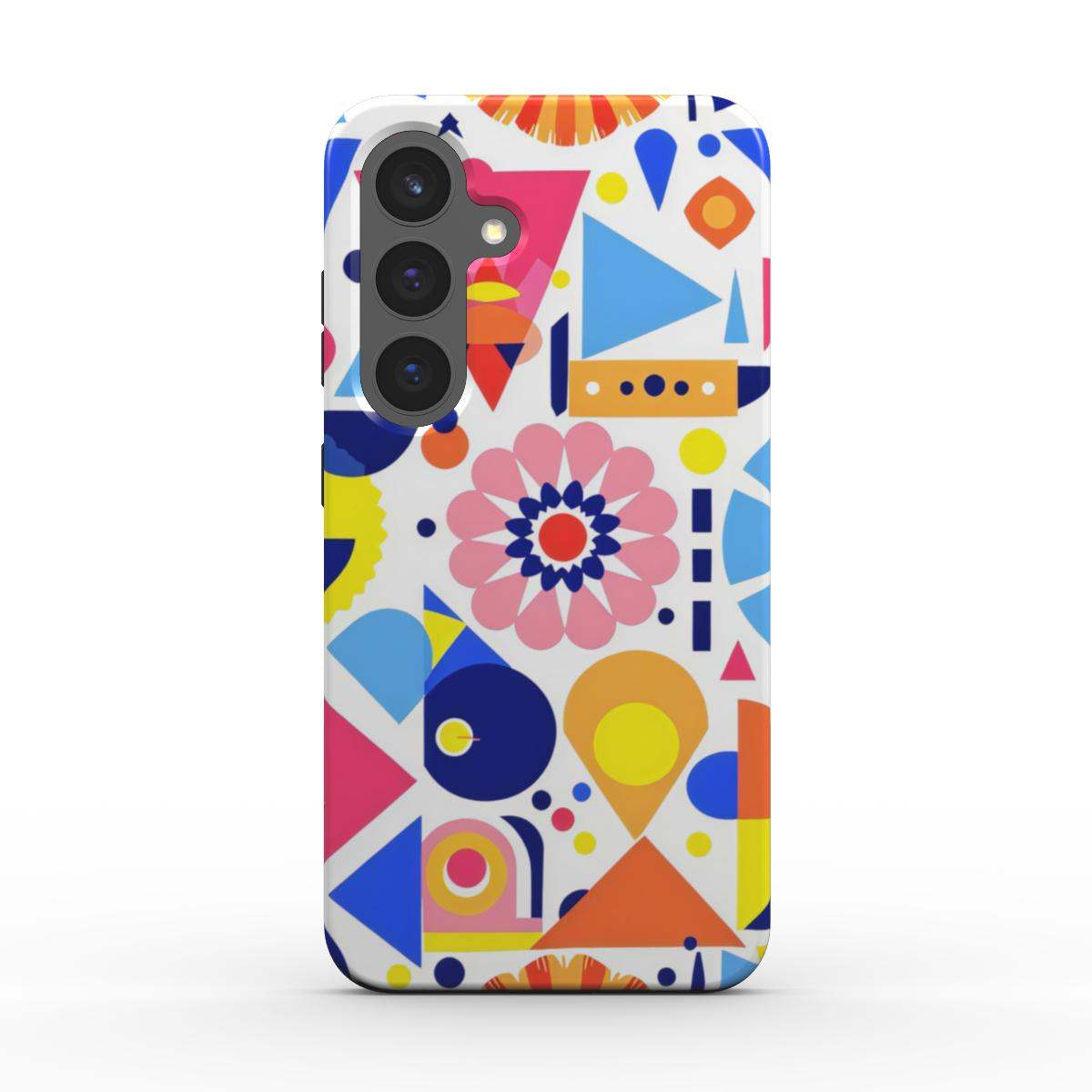 Bright Geo Print Samsung Dual Layer Phone Case