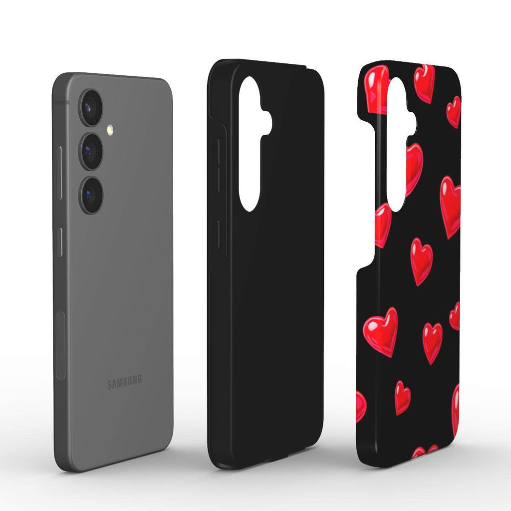 Black Hearts Samsung Dual Layer Phone Case