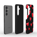 Black Hearts Samsung Dual Layer Phone Case