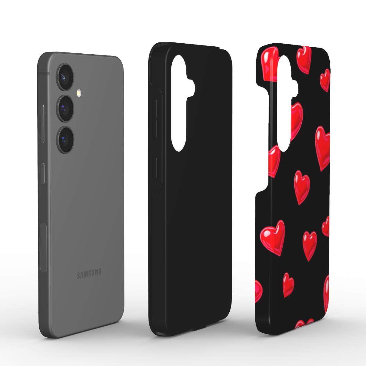 Black Hearts Samsung Dual Layer Phone Case