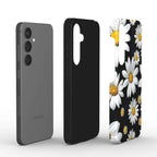 Black Daises Samsung Dual Layer Phone Case
