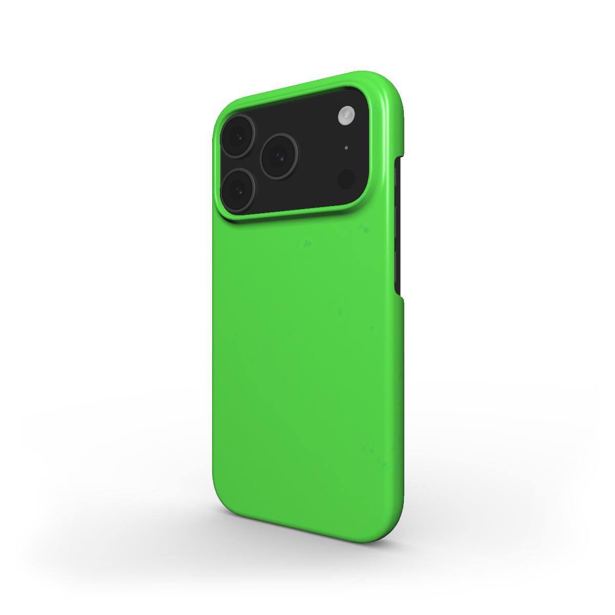 Lime Green Slim iPhone Case with glossy finish and ultra-thin lightweight design for scratch and bump protection