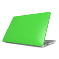 Slim lime green MacBook protective case with vents and full port access