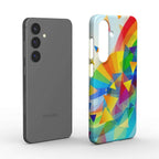 Geometric Pride Samsung slim phone case with colorful abstract design and glossy finish for Samsung phone protection