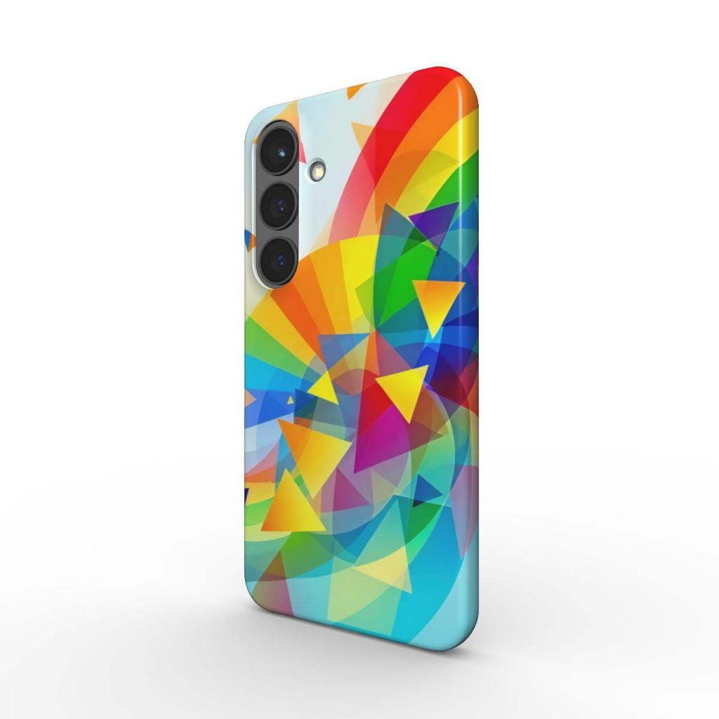 Geometric Pride Samsung Slim Phone Case with colorful abstract design and glossy finish