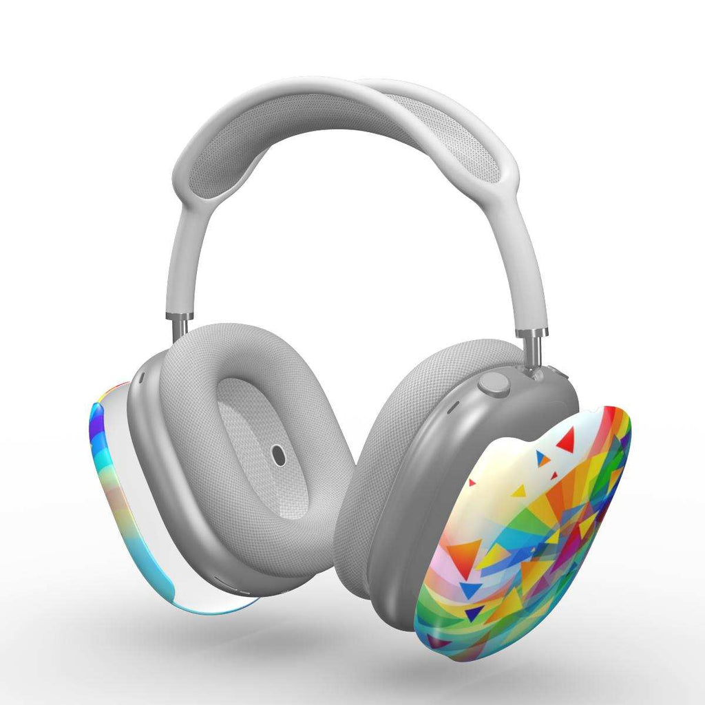 Colorful geometric pride design protective case for Apple AirPods Max headphones