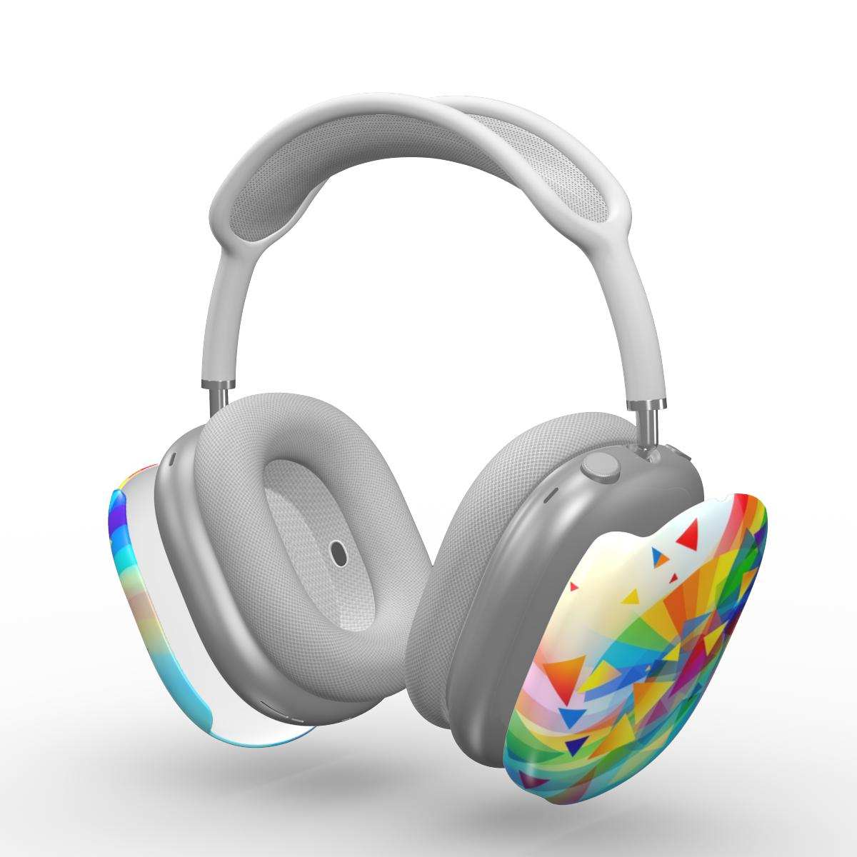 Colorful geometric pride design protective case for Apple AirPods Max headphones