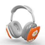 Orange Daises Apple AirPods Max protective case with bright floral design
