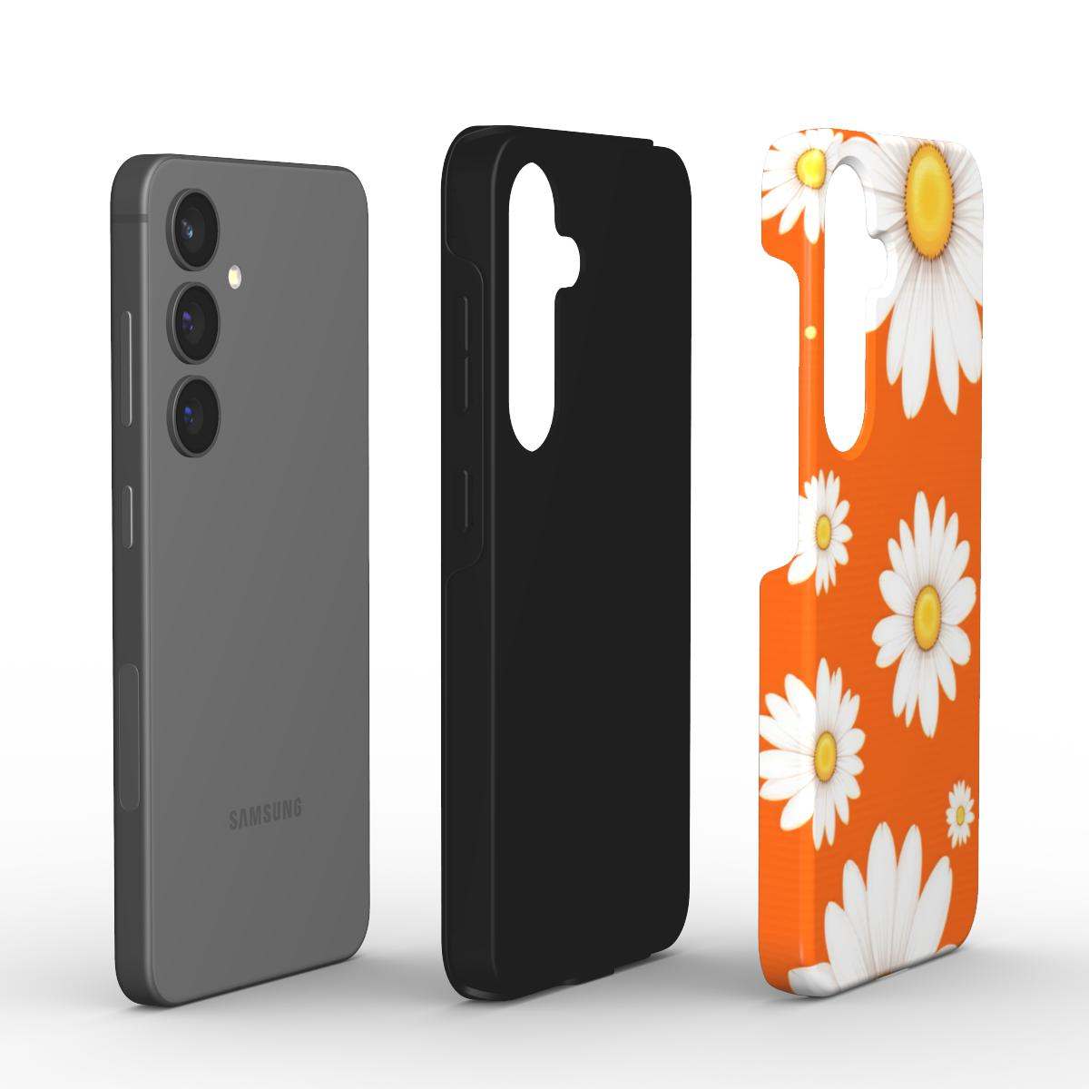 Orange Daises Samsung Dual Layer Phone Case