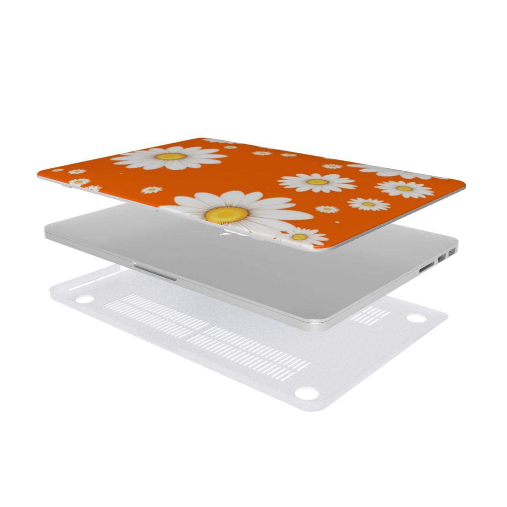Orange Daises MacBook Protective Case