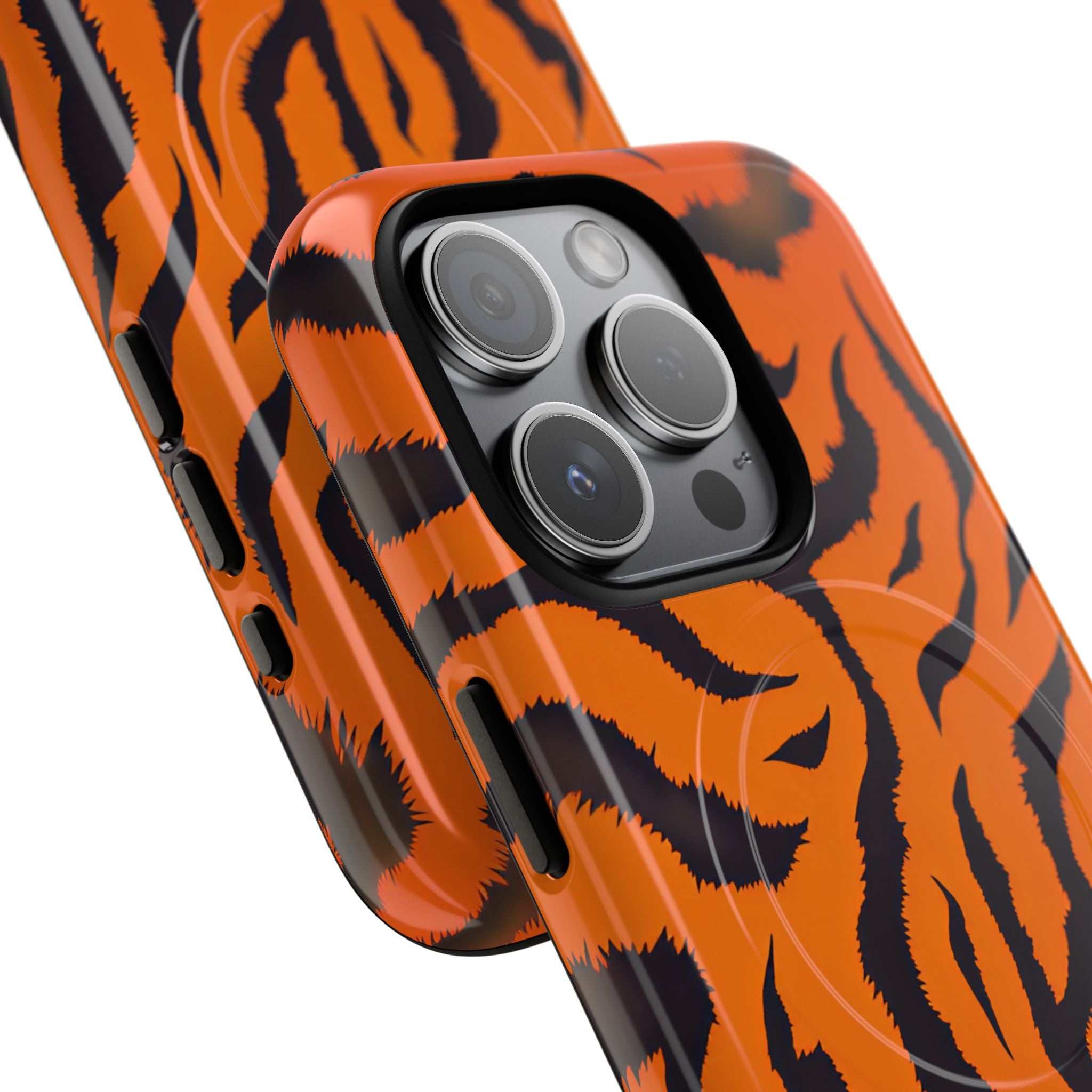 Orange Tiger Print iPhone Magsafe Phone Case