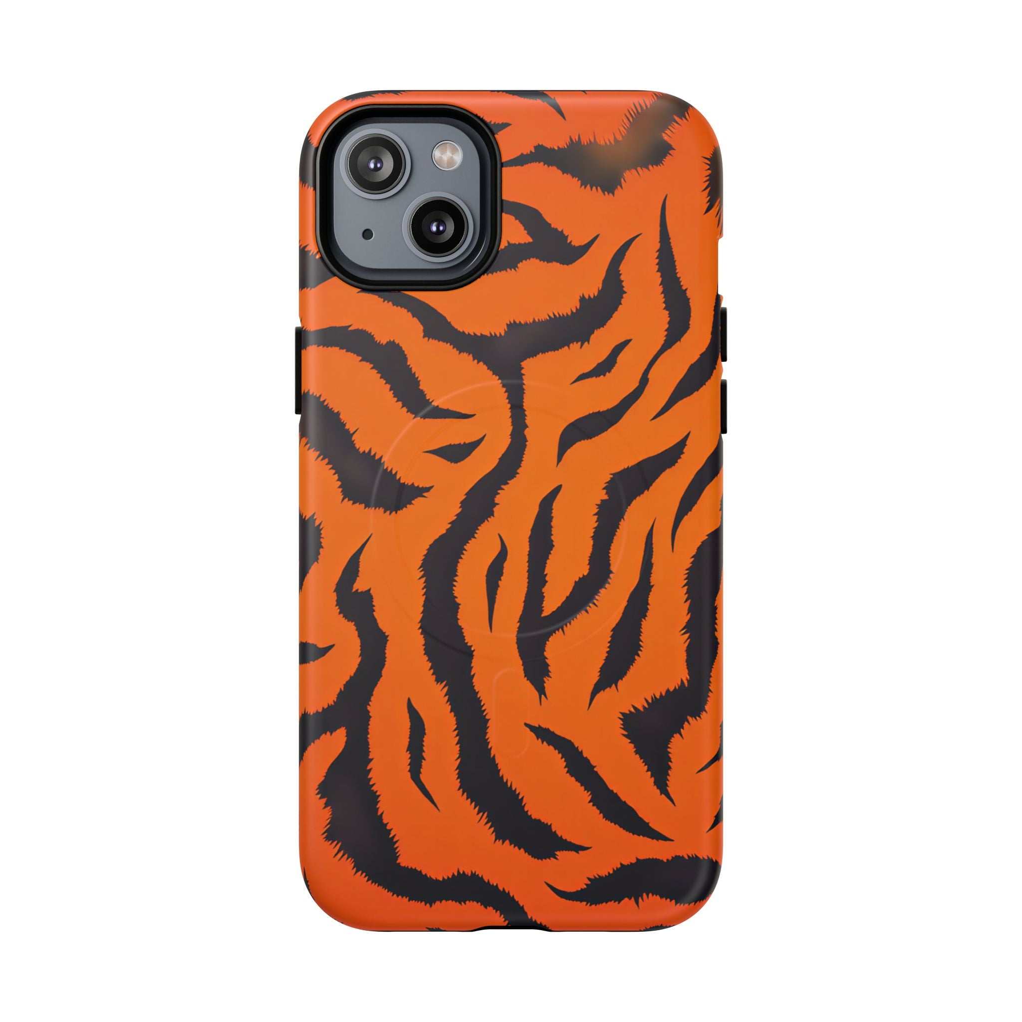 Orange Tiger Print iPhone Magsafe Phone Case