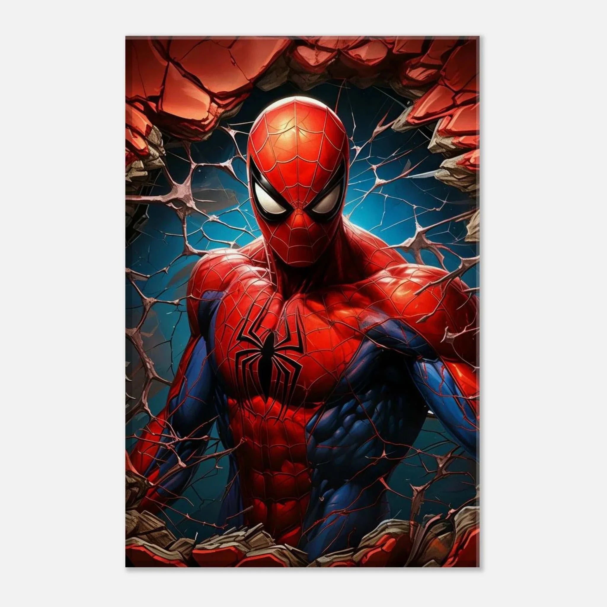Spiderman Wall Canvas featuring a vibrant action pose with bold colors and sharp details.