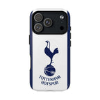 Tottenham FC MagSafe iPhone case with dual-layer protection and Spurs crest in white and navy colors
