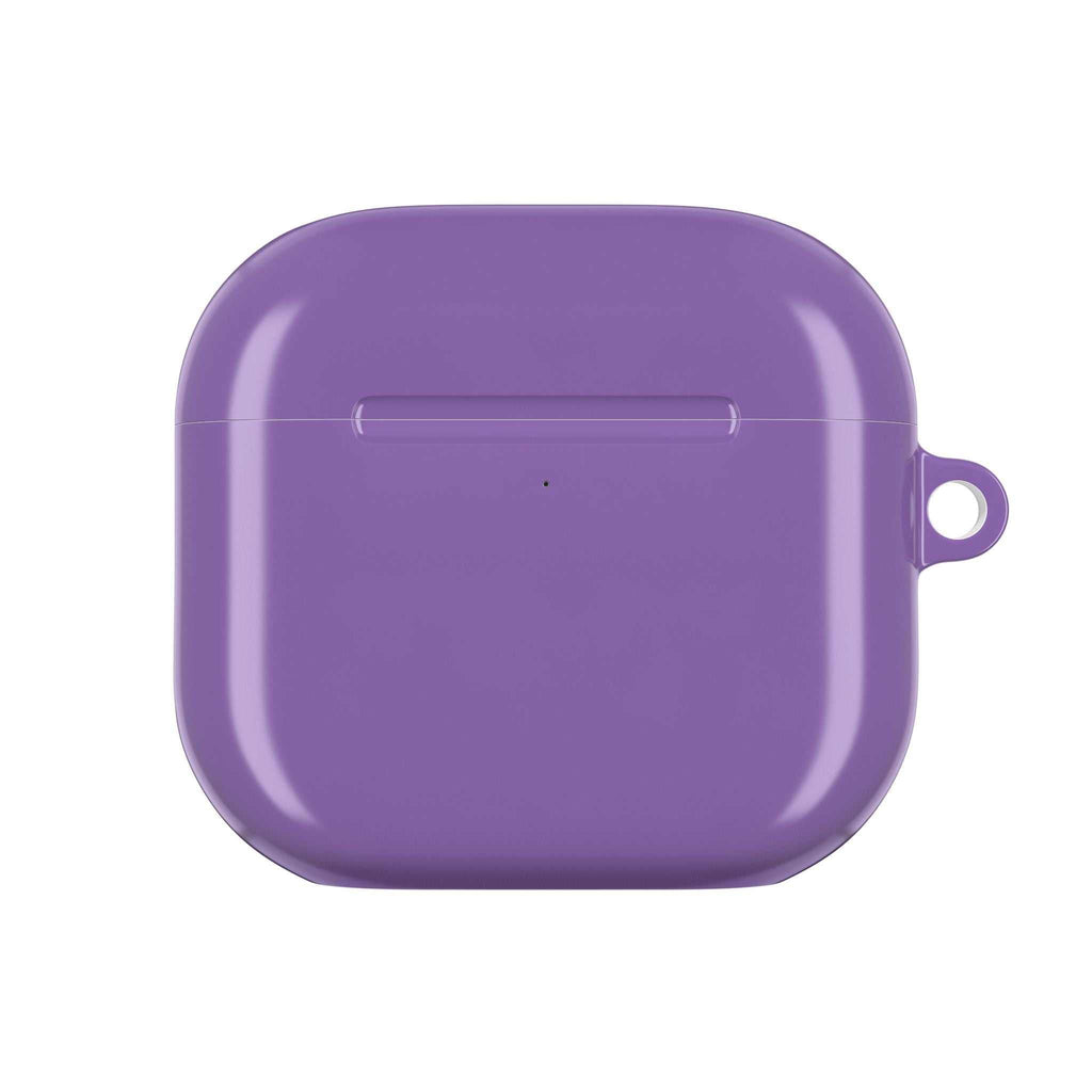 Purple AirPods Pro protective hard shell case with glossy finish and secure fit