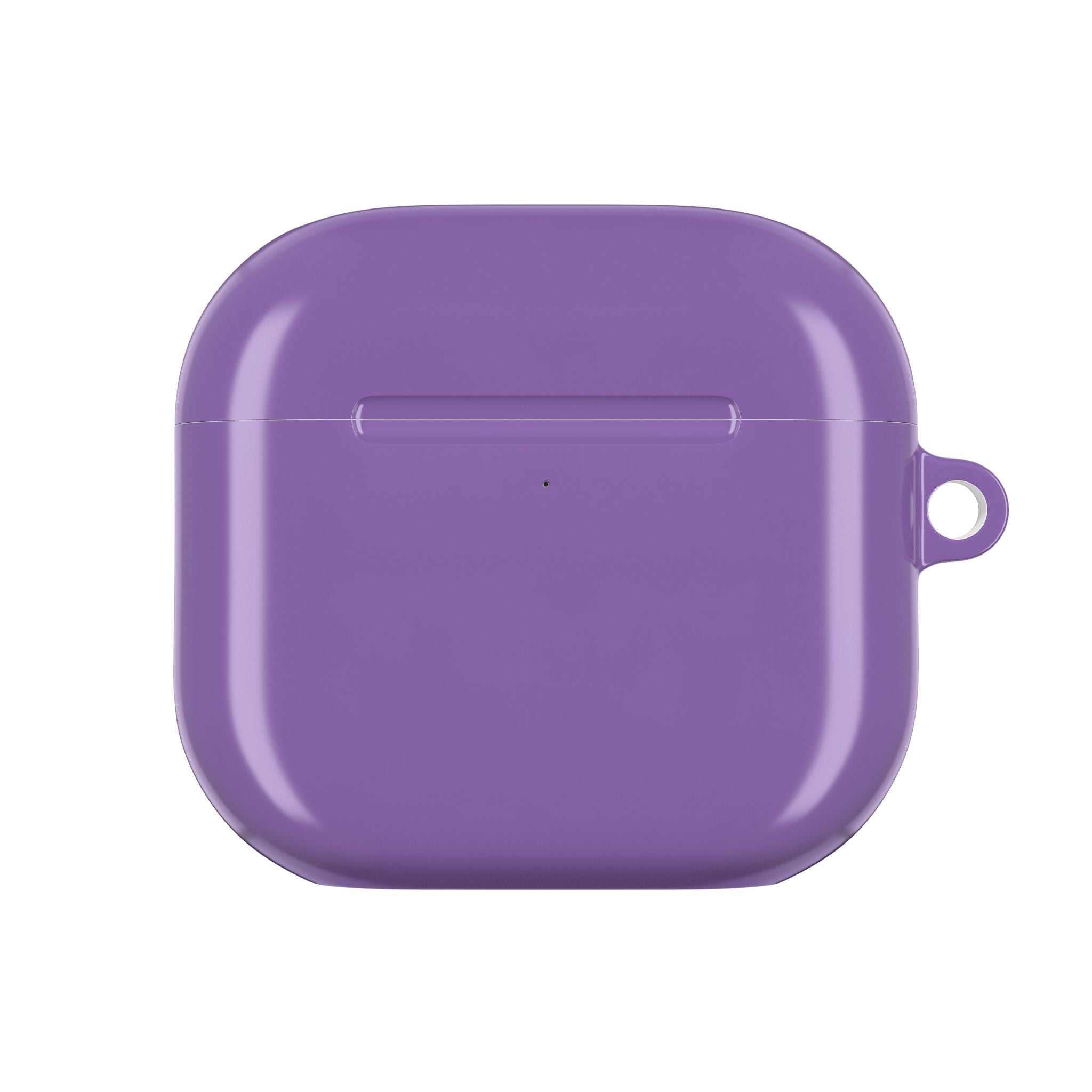 Purple AirPods Pro protective hard shell case with glossy finish and secure fit