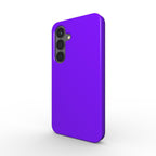Electric Violet Samsung phone case with dual layer protection and glossy finish