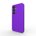 Blue Violet Samsung dual layer phone case with glossy finish and shock-absorbing TPU liner