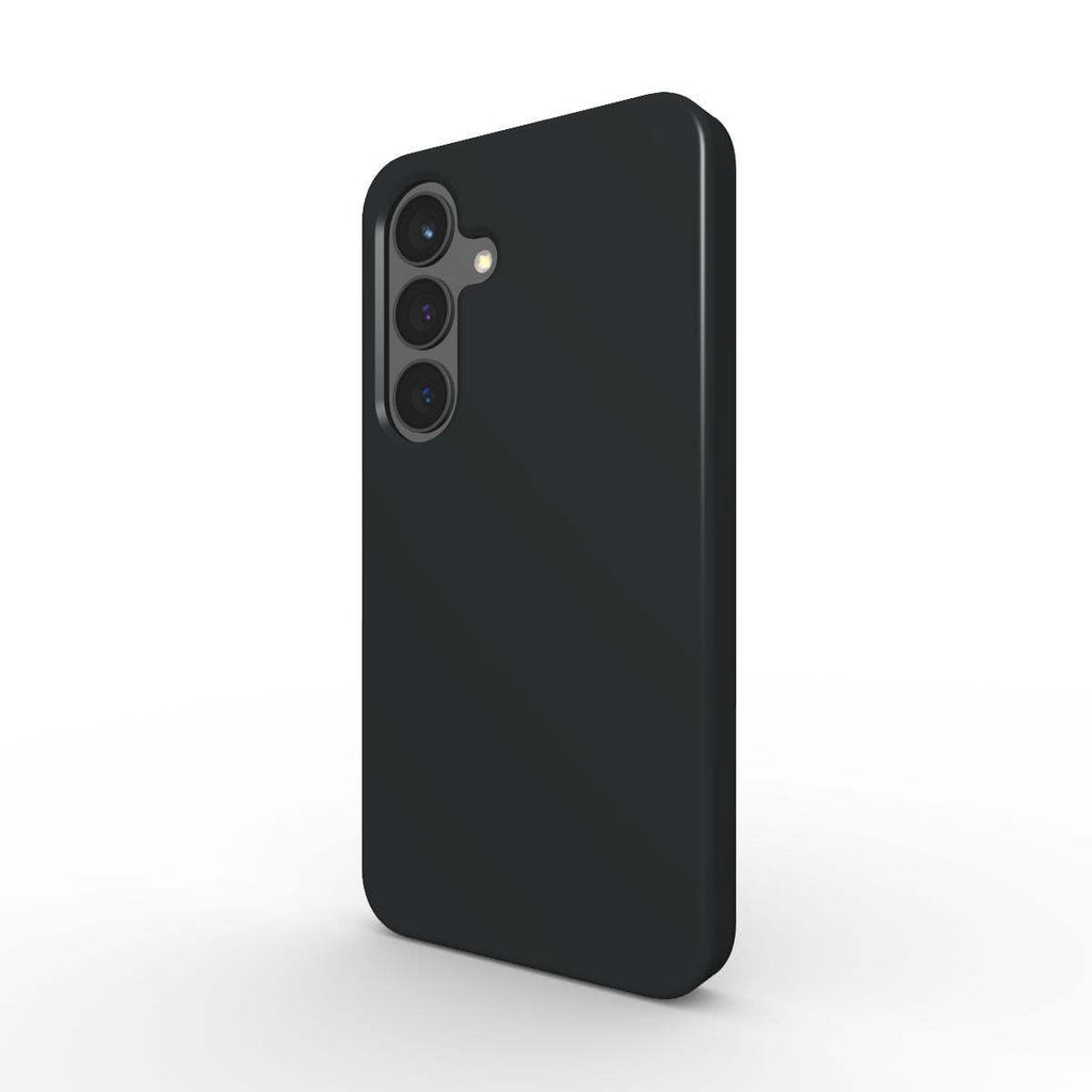 Black Shadow Samsung Dual Layer phone case with glossy finish and shock-absorbing TPU liner