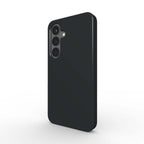 Black Shadow Samsung Dual Layer phone case with glossy finish and shock-absorbing TPU liner