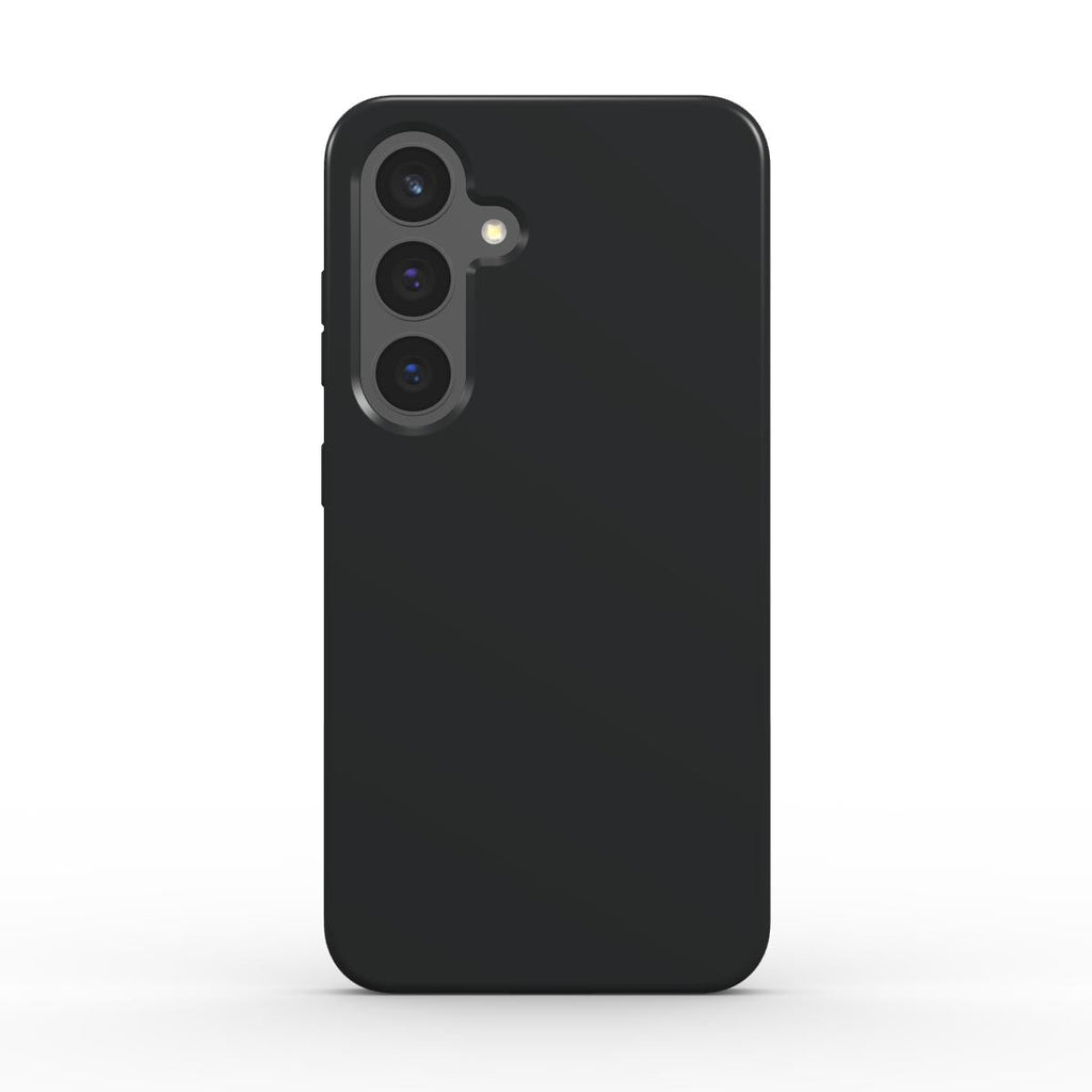 Black Shadow Samsung Dual Layer phone case with glossy finish and shock-absorbing TPU liner