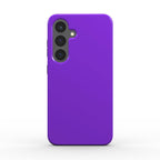 Blue Violet Samsung Dual Layer Phone Case with glossy finish and shock-absorbing TPU liner for durable phone protection