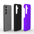 Electric Violet Samsung dual layer phone case with glossy finish and shock-absorbing TPU liner