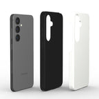 White Shadow Samsung dual layer phone case with glossy finish and shock-absorbing TPU liner